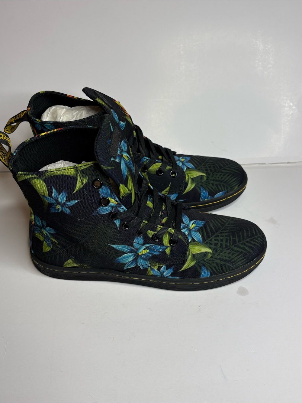 Dr. Martens Black Sneakers with Blue & Green Accents